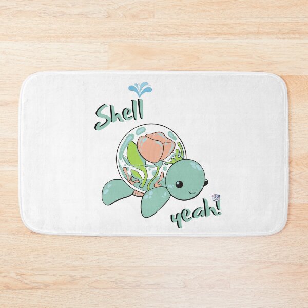 Item preview, Shell yeah pun funny cartoon turtle design designed and sold by AngielskiSzept.