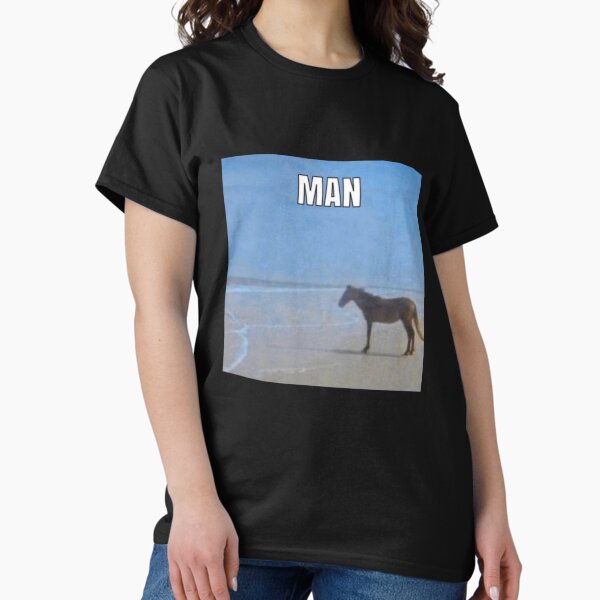 Artikel-Vorschau von Pferd am Meer "Mann" Meme, designt und verkauft von catalunar.