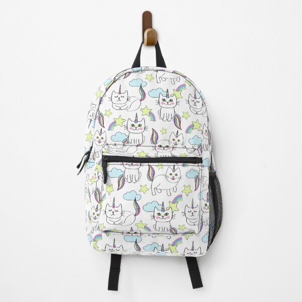 Doodle caticorn print Backpack