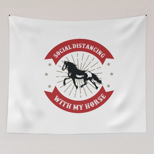 Item preview, Social Distancing With My Horse Riding Stall Ranch designed and sold by Two Left Hands Design.