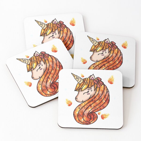 Item preview, Fire Kawaii Unicorn Magical Kawaii Flames Glitter designed and sold by Jolly-Yosei.