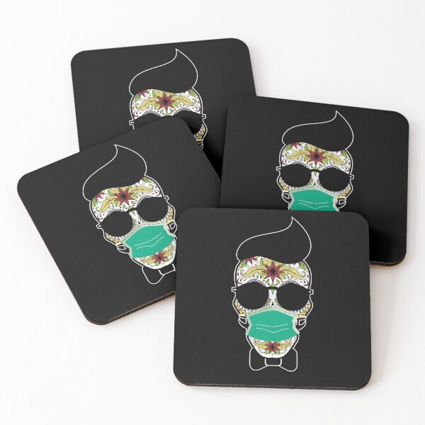 Item preview, Dia de los Muertos 2020 a Mexican Sugar Skull with Face Mask designed and sold by Frosty1489.