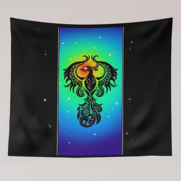 Item preview, Proud Rainbow Phoenix on Black designed and sold by echochernik.
