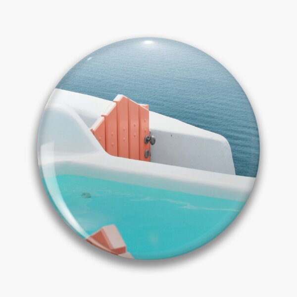 Item preview, Santorini Pool with a View to the Sea designed and sold by PrintsProject.