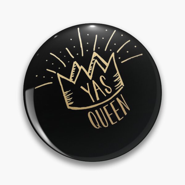 Item preview, YAS QUEEN (gold on black background) designed and sold by starkle.