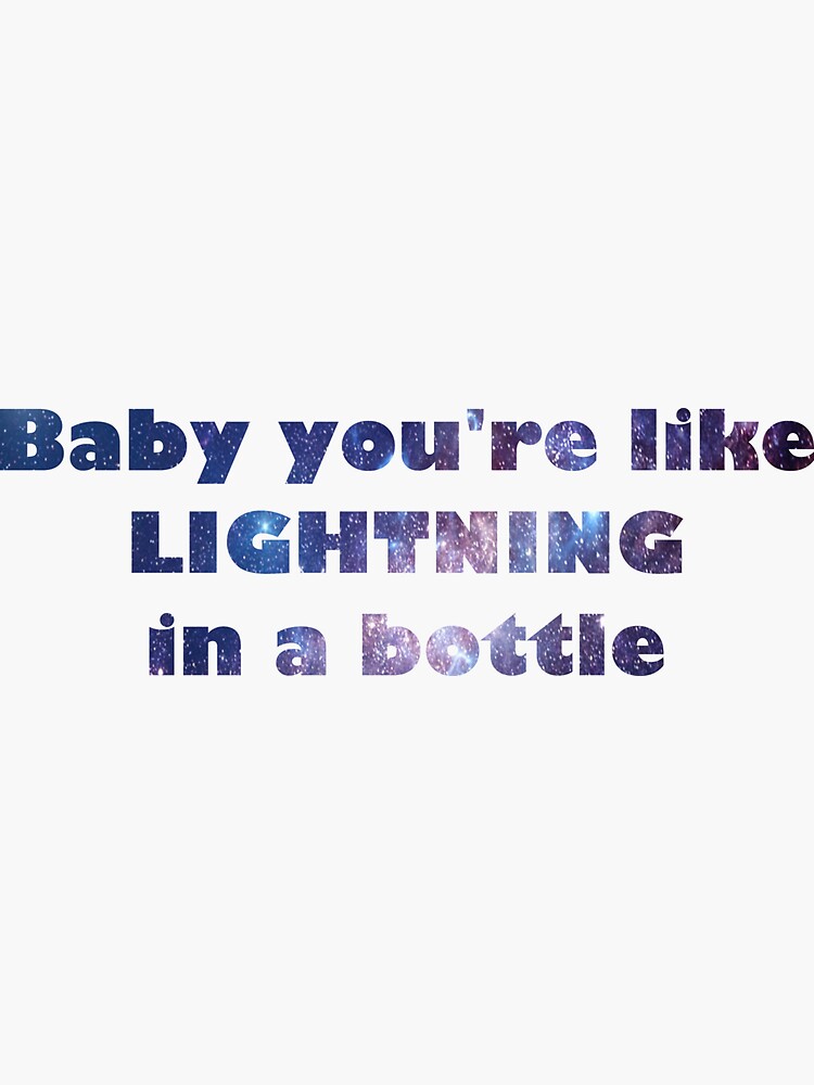 "Electric Love Lightning in a Bottle Galaxy Theme" Sticker for Sale