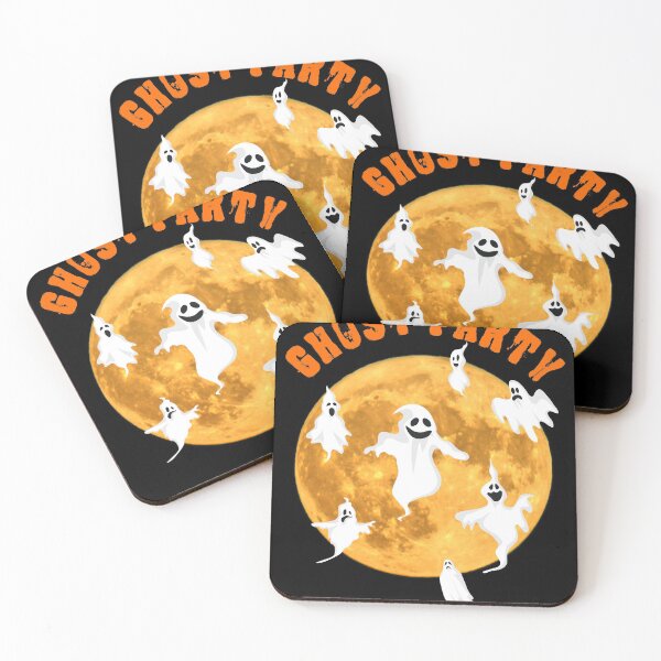 Item preview, Ghost Party Boo Halloween Pumpkin and Witch with Full moon designed and sold by BigLoro.
