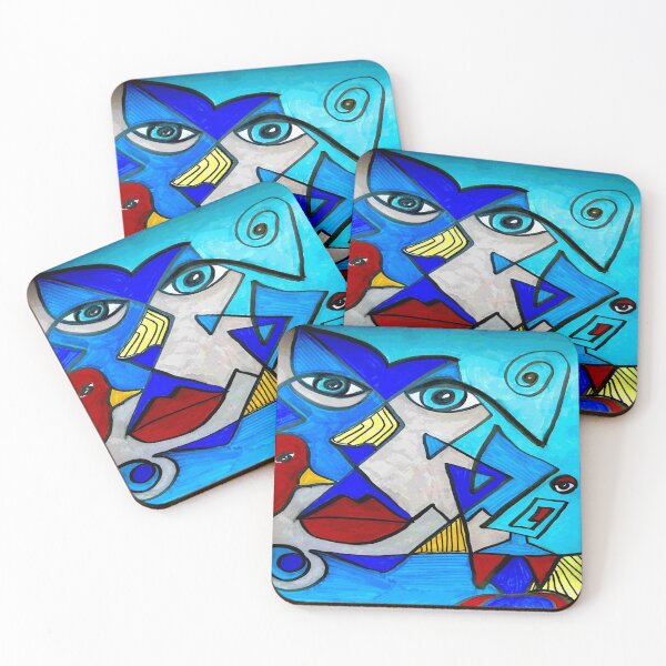 Item preview, Abstract Blue Face designed and sold by Sarah Curtiss.