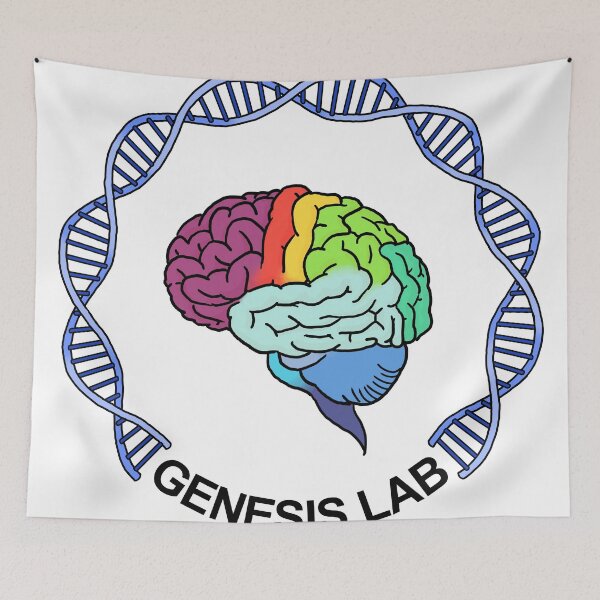 Artikelvorschau, GENESIS Labs (Farbige Hirnregionen) entworfen und verkauft von FlicksArt.
