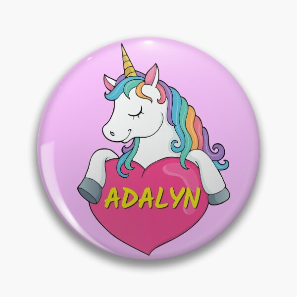 Item preview, Adalyn Personalized Cute Unicorn Heart designed and sold by Suphiss.