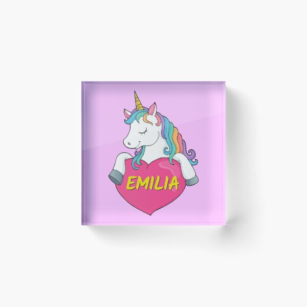 Item preview, Emilia Personalized Cute Unicorn Heart designed and sold by Suphiss.