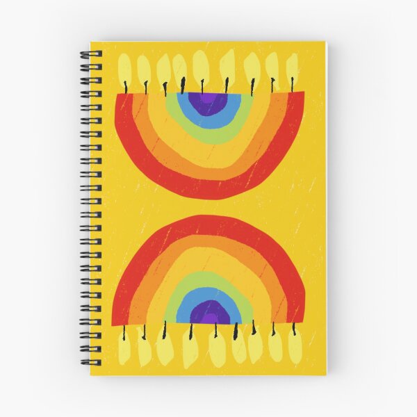 Item preview, Rainbow Chanukiah Yellow Print designed and sold by TillaCrowne.