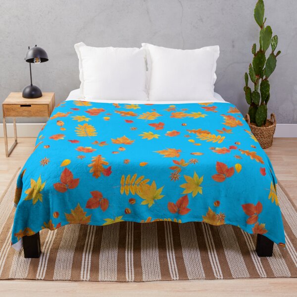 Item preview, Autumn Leaves (Blue) designed and sold by WildNClassyFun.