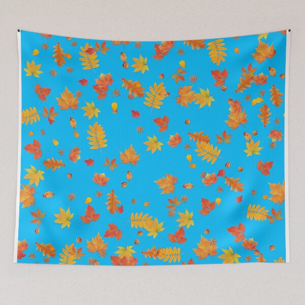 Item preview, Autumn Leaves (Blue) designed and sold by WildNClassyFun.