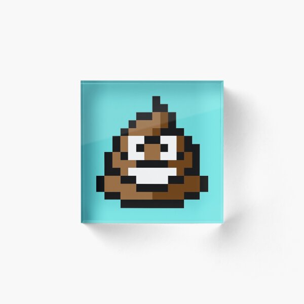 Pixel Poop Acrylic Block