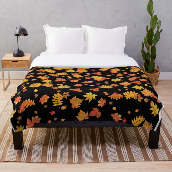 Item preview, Autumn Leaves (Black) designed and sold by WildNClassyFun.