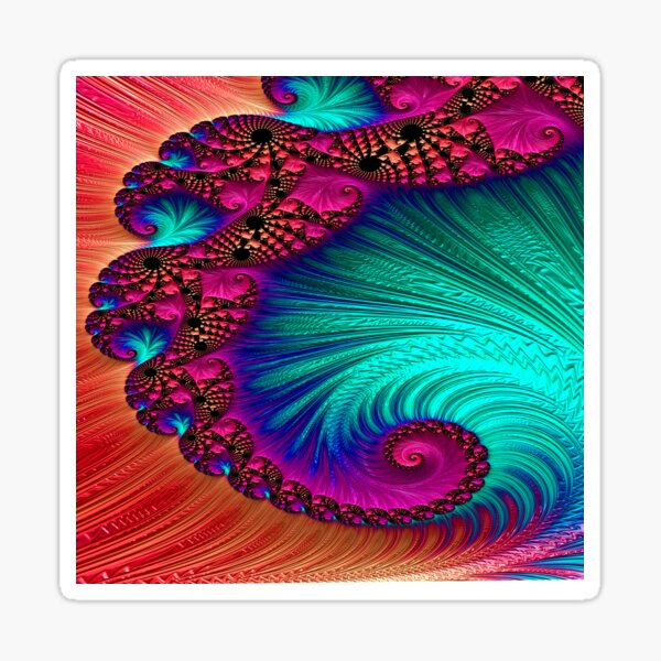 Iridescent spiral Sticker