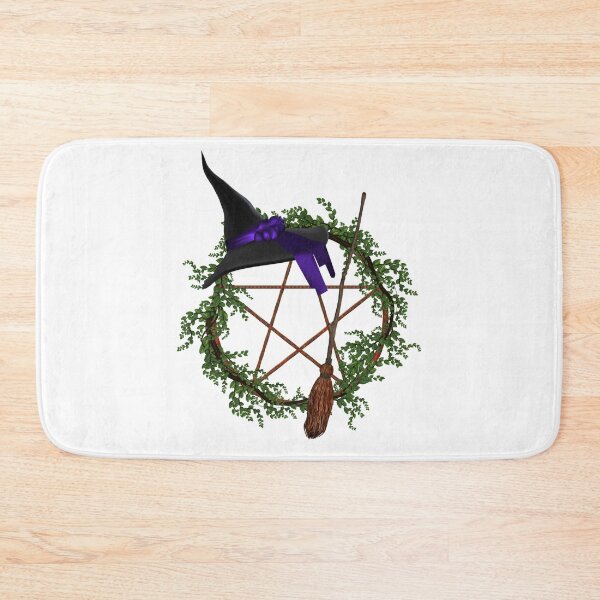 Item preview, Vine Pentacle with Broom & Witch Hat designed and sold by The Cottage Cauldron.