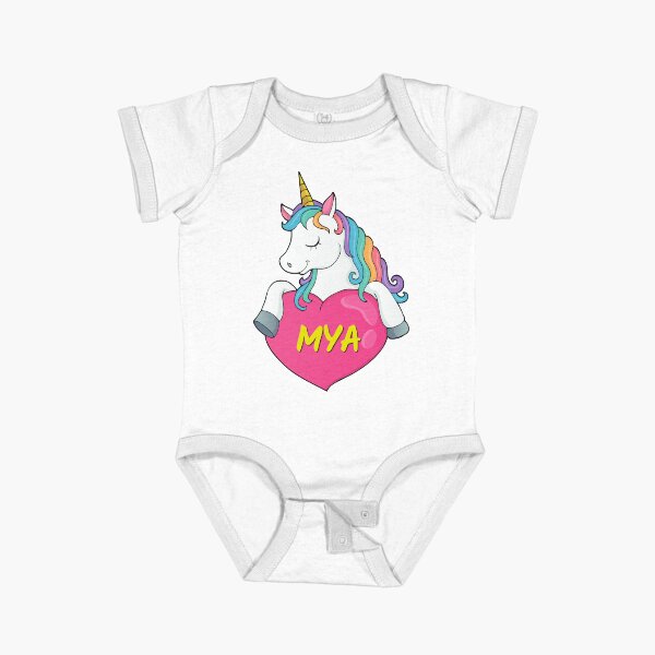 Item preview, Mya Personalized Cute Unicorn Heart designed and sold by Suphiss.