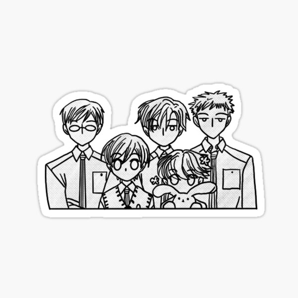 Ouran High School Host Club Manga Style Sticker