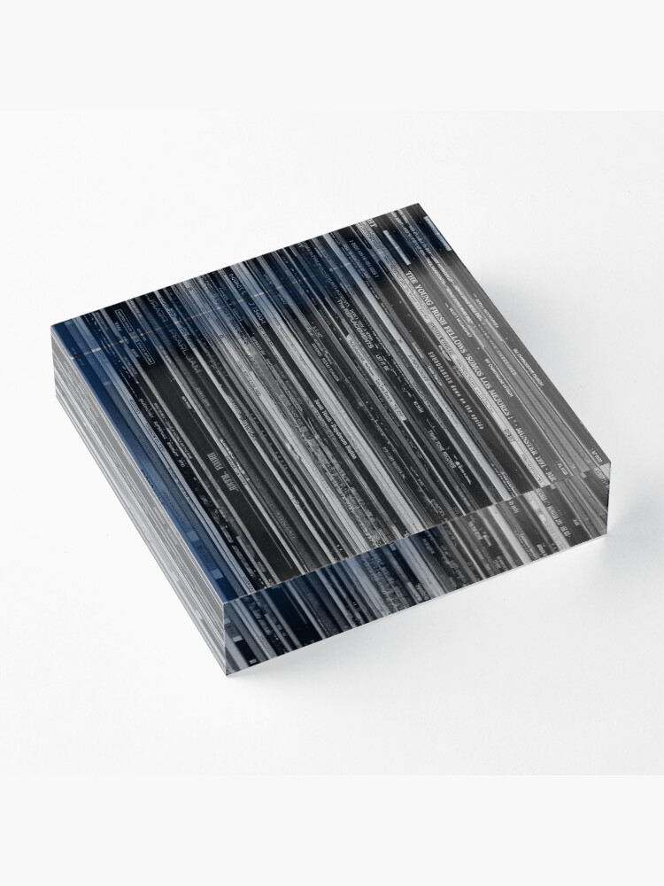 Alternate view of Alt Rock Records Black and White Acrylic Block
