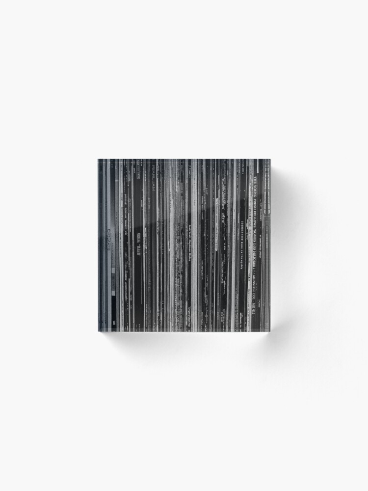 Alternate view of Alt Rock Records Black and White Acrylic Block