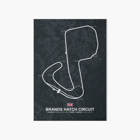 Aperçu de l'œuvre Brands Hatch - Carte de l'hippodrome créée et vendue par Mapstars.