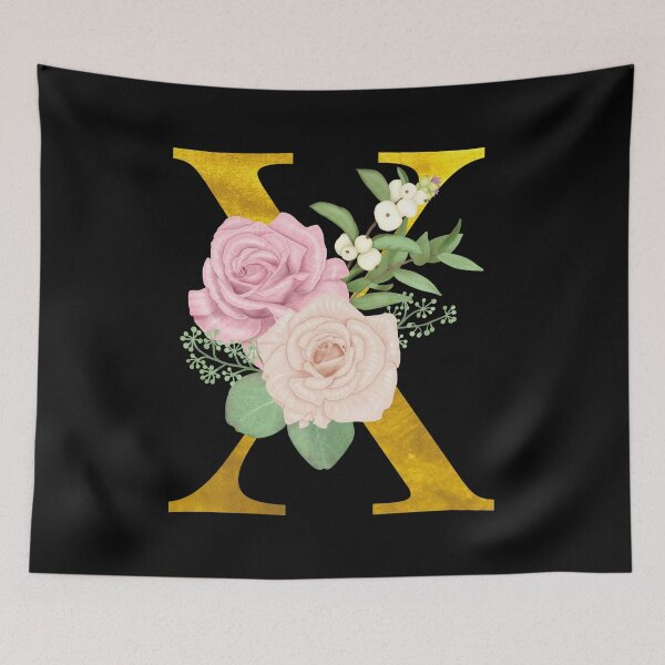 Item preview, Gold Floral Letter X | Wedding Letters designed and sold by SerendipityNow.