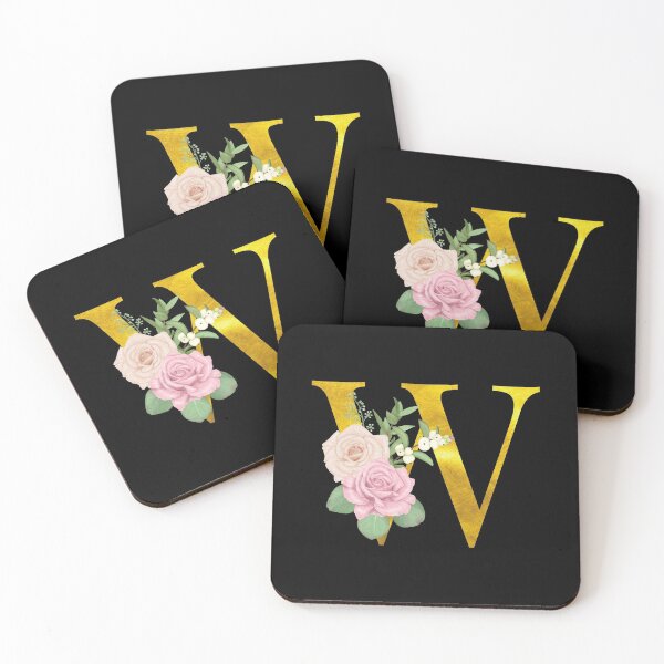 Item preview, Gold Floral Letter W | Wedding Letters designed and sold by SerendipityNow.