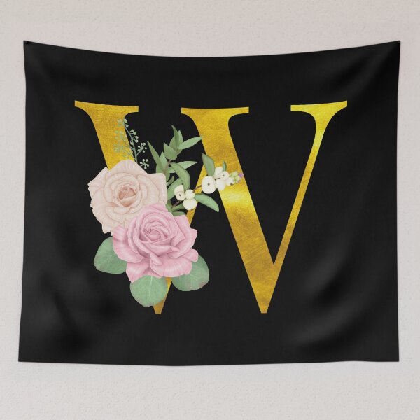Item preview, Gold Floral Letter W | Wedding Letters designed and sold by SerendipityNow.