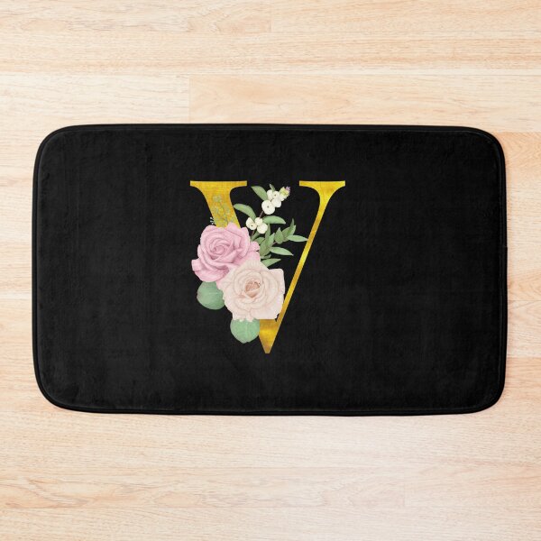 Artikelvorschau, Gold Blumenbuchstabe V | Hochzeitsbriefe entworfen und verkauft von SerendipityNow.