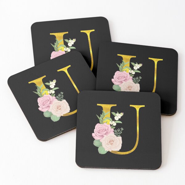 Artikelvorschau, Gold Blumenbuchstabe U | Hochzeitsbriefe entworfen und verkauft von SerendipityNow.