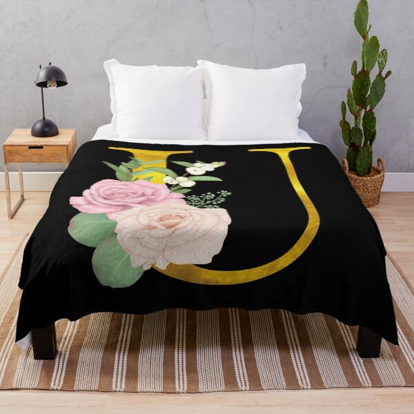 Artikelvorschau, Gold Blumenbuchstabe U | Hochzeitsbriefe entworfen und verkauft von SerendipityNow.
