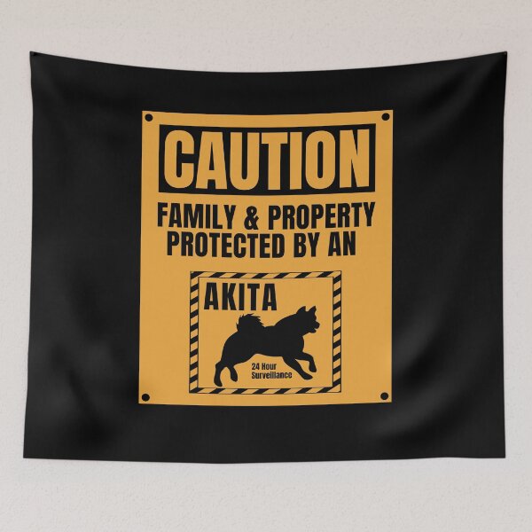 Item preview, Caution Family and Property Protected by an Akita designed and sold by Guarddogdrive.