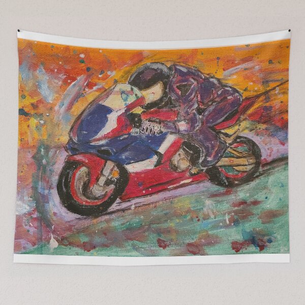 Item preview, A bike and a rider painting  designed and sold by Treihova.