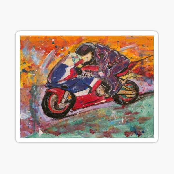 Item preview, A bike and a rider painting  designed and sold by Treihova.