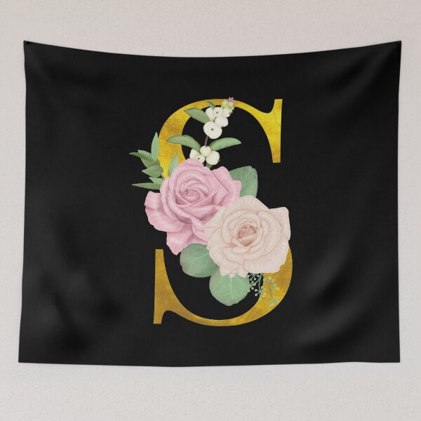 Item preview, Gold Floral Letter S | Wedding Letters designed and sold by SerendipityNow.