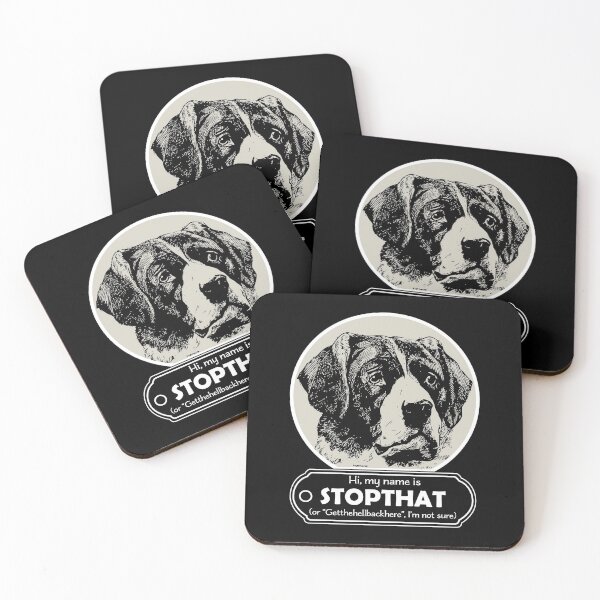 Item preview, Hi My Name Is StopThat - Funny Hello my name is dog designed and sold by LookFrog.