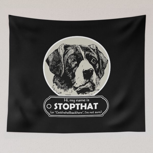 Item preview, Hi My Name Is StopThat - Funny Hello my name is dog designed and sold by LookFrog.