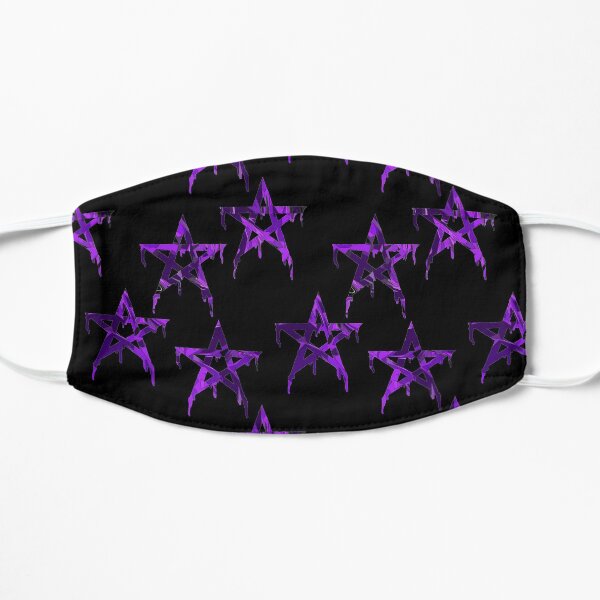 Pentagram purple repeat Flat Mask