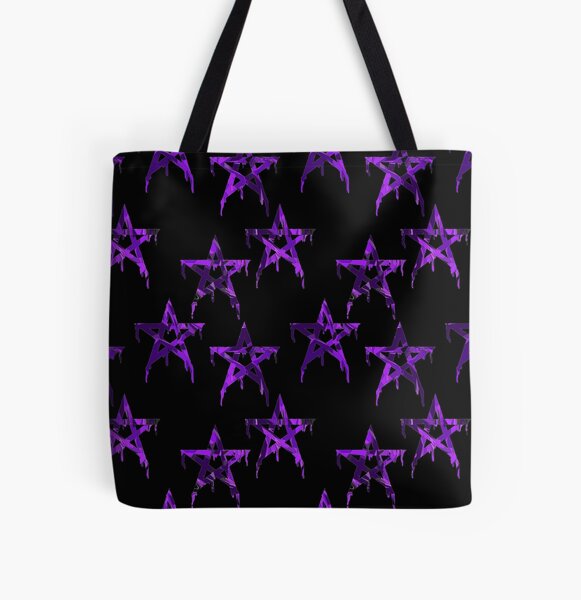 Pentagram purple repeat All Over Print Tote Bag