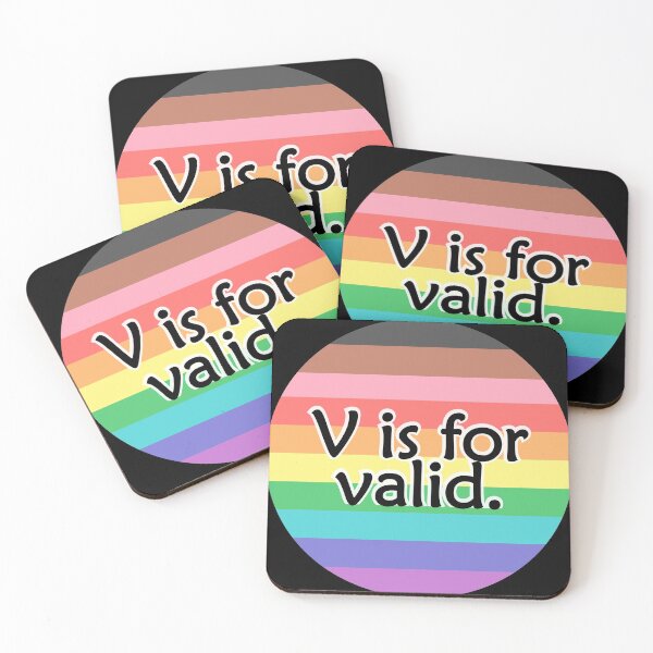 Item preview, V is for VALID Full Pride Flag designed and sold by QueerShop.