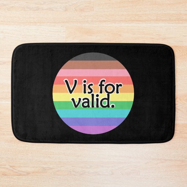 Item preview, V is for VALID Full Pride Flag designed and sold by QueerShop.