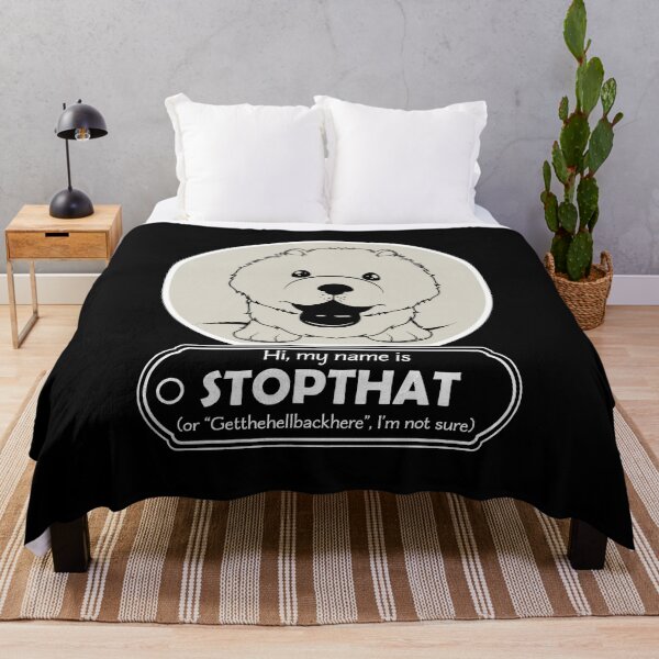 Item preview, Hi My Name Is StopThat - Funny Hello my name is dog - Cartoon Dog designed and sold by LookFrog.