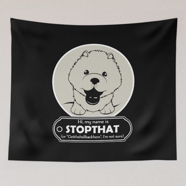 Item preview, Hi My Name Is StopThat - Funny Hello my name is dog - Cartoon Dog designed and sold by LookFrog.