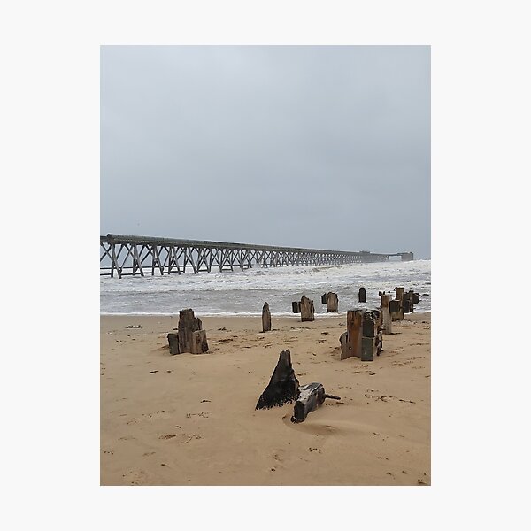 Steetley Pier, Hartlepool Photographic Print