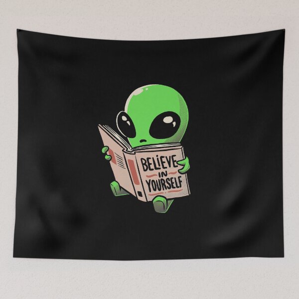 Item preview, Believe in Yourself Funny Book Alien designed and sold by EduEly.