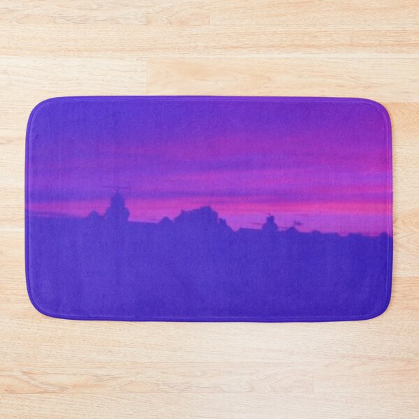 Item preview, Grainey Purple Pink London Roof top sunset silhouette Photograph. designed and sold by CreatedbyJR.