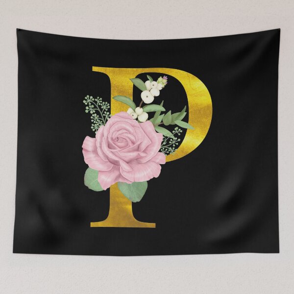 Item preview, Gold Floral Letter P | Wedding Letters designed and sold by SerendipityNow.