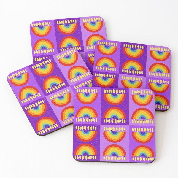 Item preview, Rainbow Chanukiah Purples Grid designed and sold by TillaCrowne.
